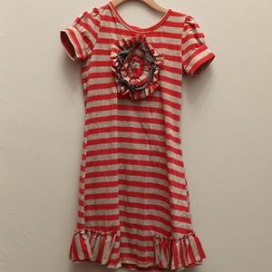 Pink Vanilla Striped Dress - Girls 6X